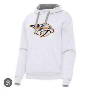 Nashville Predators Hoodie Sweatshirt Size Medium Mens Womens White Hockey Game